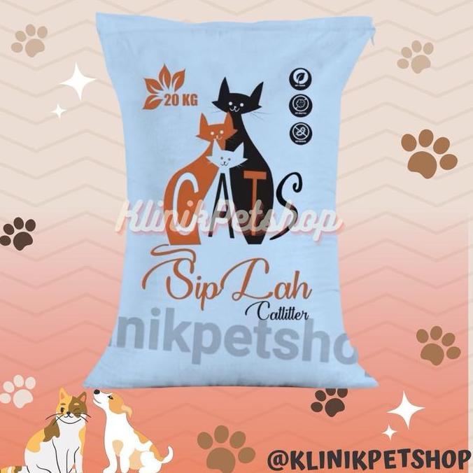Ready SIPLAH PASIR KUCING 20 KG GUMPAL / 25 LITER PASIR GUMPAL WANGI