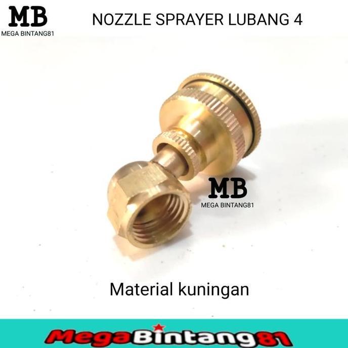 Ready  Nozzle sprayer kabut nozzle sprayer elektrik nozzle sprayer pertanian kuningan lubang 4 spuye