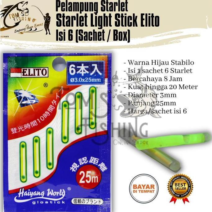 Pelampung Pancing Starlet Starlite Light Stick Getsu Isi 6 (Sachet / Box)  Murah - Toms Fishing
