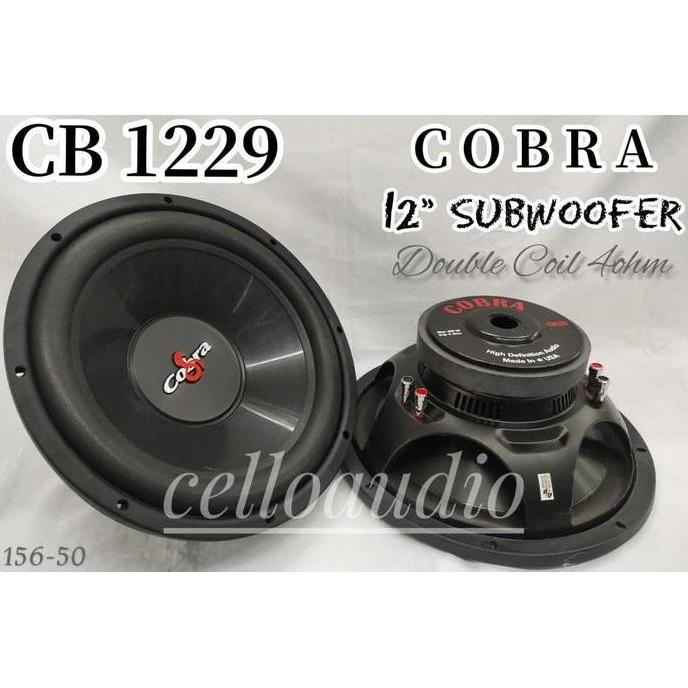 Subwoofer Cobra Cb-1229 Dc Subwoofer Double Coil 12 Inch Cb 1229 Dc