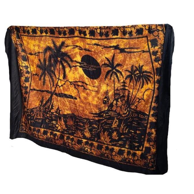 Promo Kain Pantai Bali Motif Pemandangan Pantai Jumbo 120X185-200Cm Bahan Rayon Adem Lembut Tidak Lu