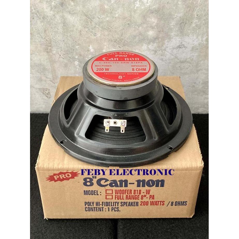 Speaker Canon 8" Fullrange 8 Inch 200Watt 8 Ohm