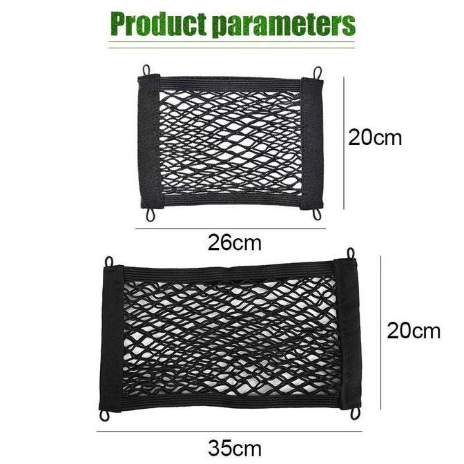 SOJEHBOW Jaring Helm Motor Tas Jaring Mesh Penyimpanan Barang Dua Layer Elastisitas Car Net Organize