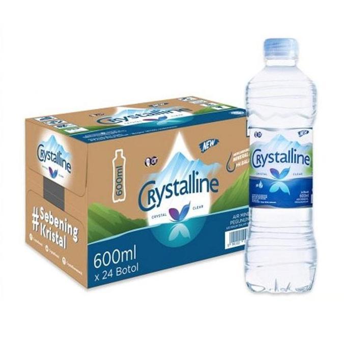 Crystalin Air Mineral 600 ml , 1 dus isi 24 botol JS