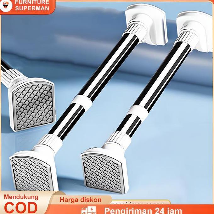 VATGUVOH Tiang Jemuran Baju Gantungan/Tiang Hordeng Fleksibel Tiang/Tiang Pipa Kamar Mandi/Tiang Gor