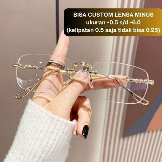 Promo Kacamata Jalan Photocromic Minus Rabun Jauh Lensa Custom Minus -0.5 S/D -6.0 Tanpa Silinder An