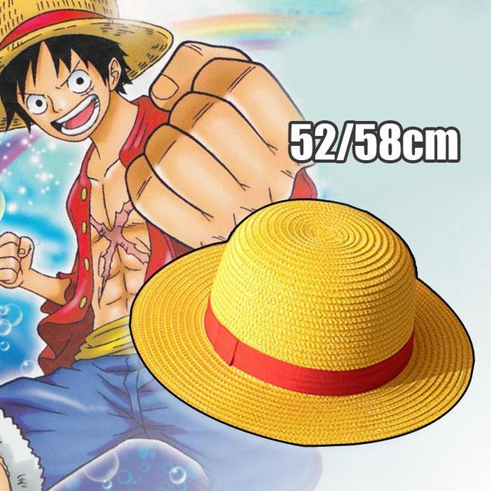 Promo Jerami Dewasa Dan Anak-Anak Luffy One Piece Topi Monkey D. Luffy Lufi Lufy Anime Kartun Lutfi 
