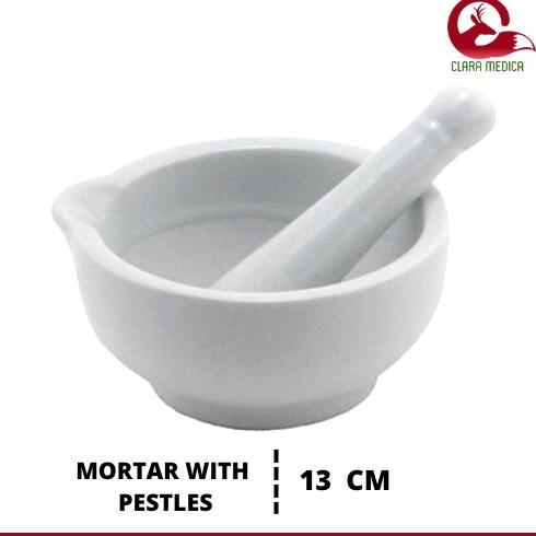 Mortar Stamper Lumpang Alu Alat Penumbuk Obat 13cm terlaris
