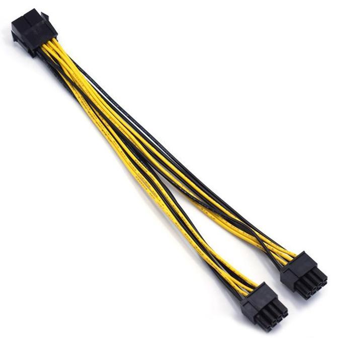 Kabel VGA 8 pin Female to dual 8 pin PCIE (6+2) Male kabel PCIE VGA