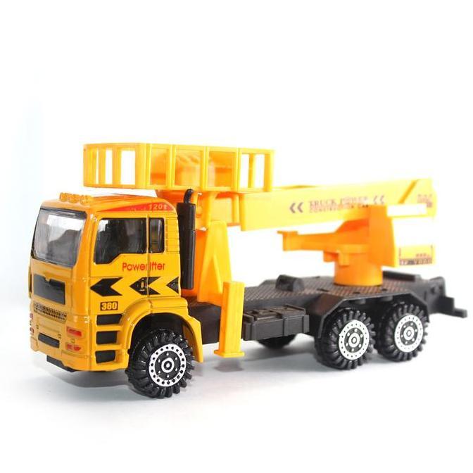 Mainan Mobil Truk Super Metal Construction Lifter Truck