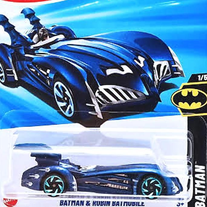 Hot Wheels Batman & Robin Batmobile Biru Hitam - Diecast Mobil Batman
