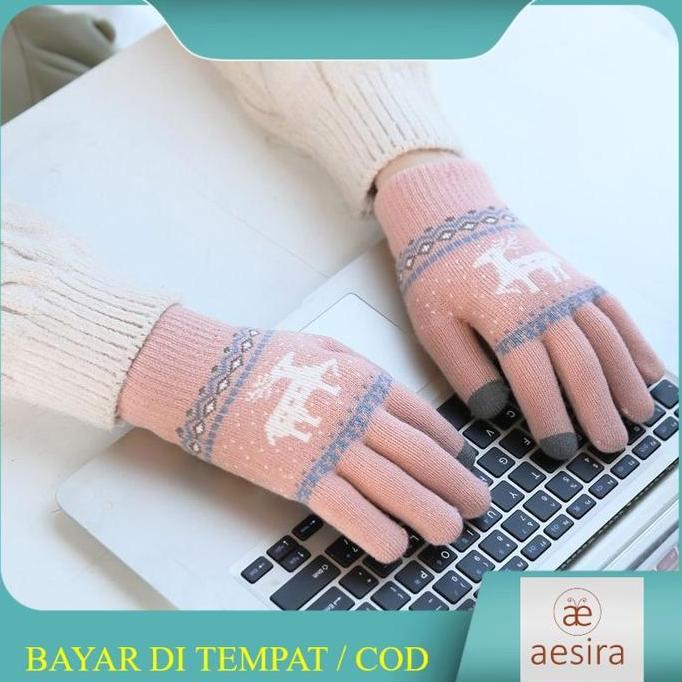 Sarung Tangan Hangat TouschScreen Gloves Motor Fashion Wanita Korea SRG13