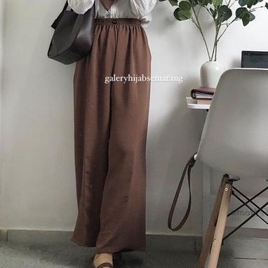 HOT CRINKLE AIRFLOW LOOSE PANTS VARIASI KANCING/KULOT CRINKLE AIRFLOW HIGHWAIST / KULOT CRINKLE KANC