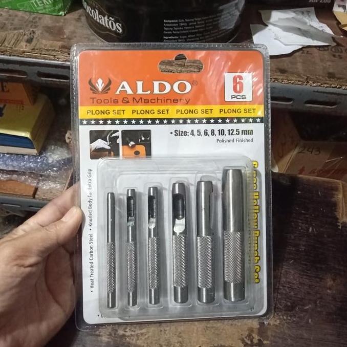 plong alat pelubang pembolong karet kulit satu set