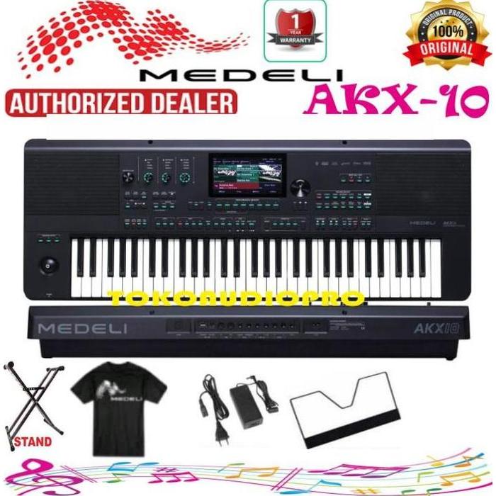Ready  Medeli Keyboard Profesional AKX-10 Original 61 Keys Touch Sensitive Display 7" Bluetooth MIDI
