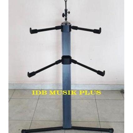 Stand Keyboard 2 Susun Tingkat With Stand Microphone Boom