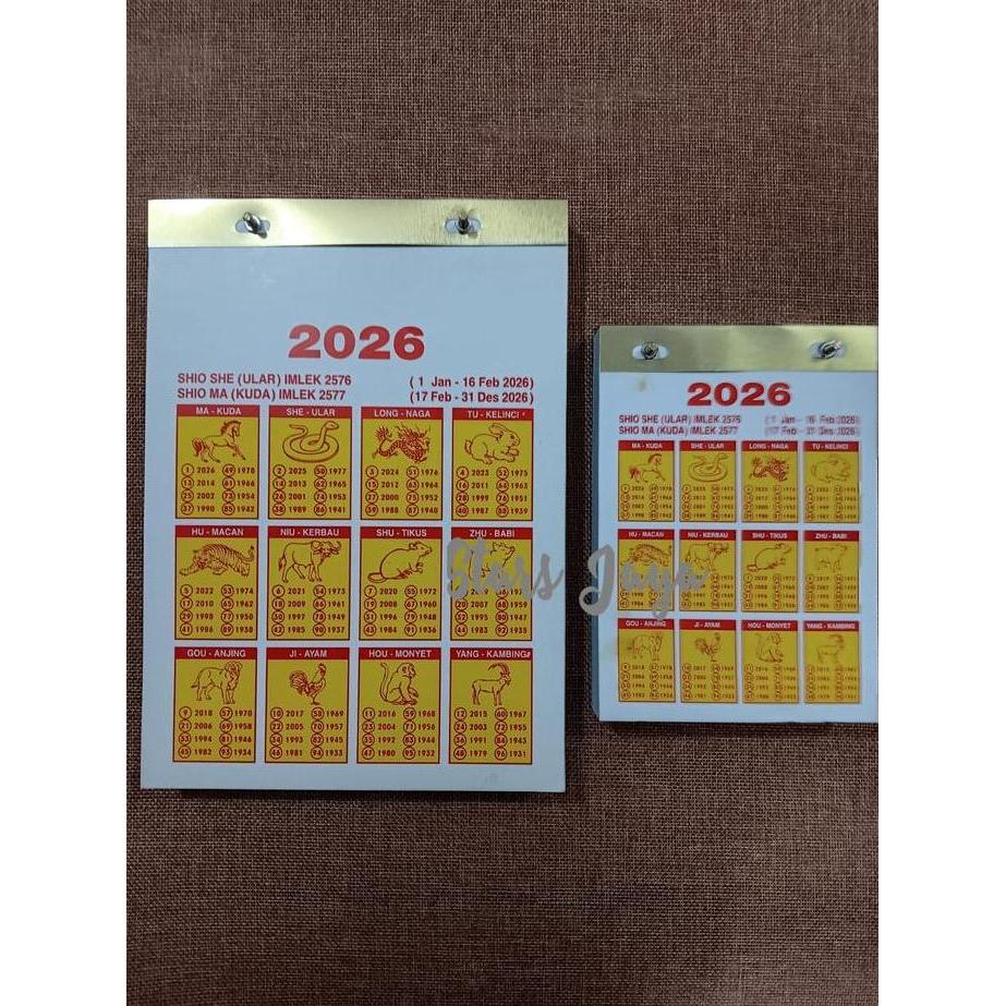 Kalender Harian Sobek Tahun Baru, Kalender Sobek Arab Jawa Cina