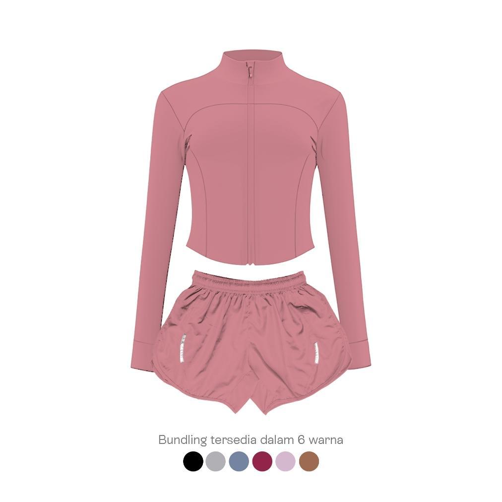 Original Rebilion - Setelan Jaket Olahraga Wanita / Set Pakaian Zumba / Setelan Olahraga Wanita