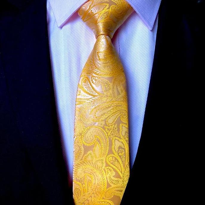 Dasi Kuning Motif Batik Untuk Dewasa Dasi Pesta Dasi Resmi