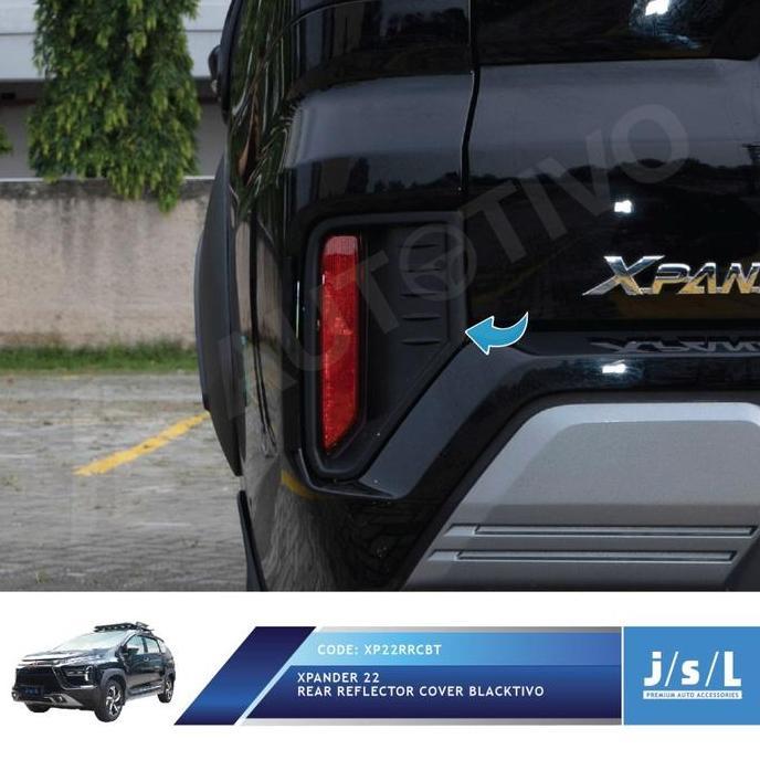 Cover Lampu Reflektor Belakang Xpander 2022 - Up Aksesoris Mobil Chrome & Hitam Doff JSL