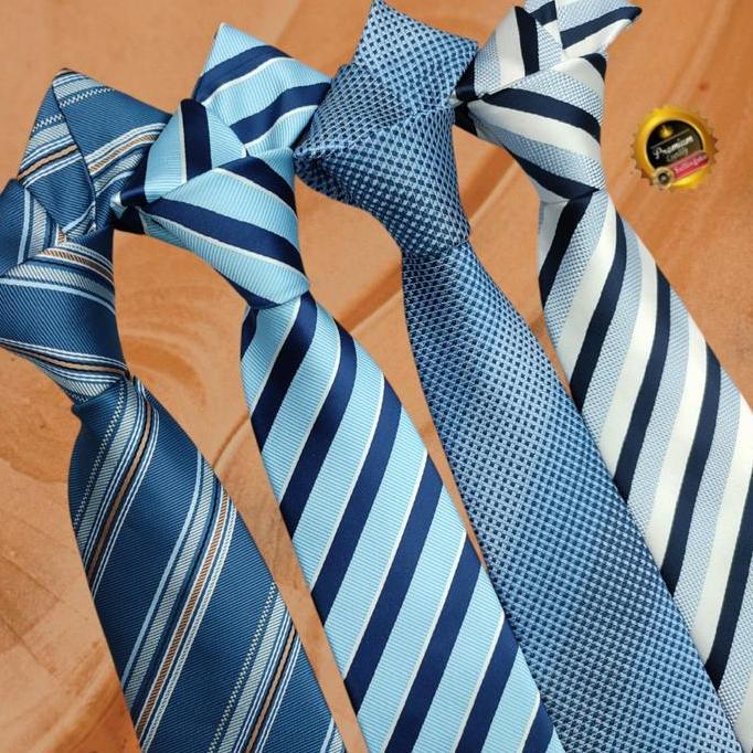 Dasi biru muda dasi kantor pria dasi panjang dasi pria lebar 3 inchi