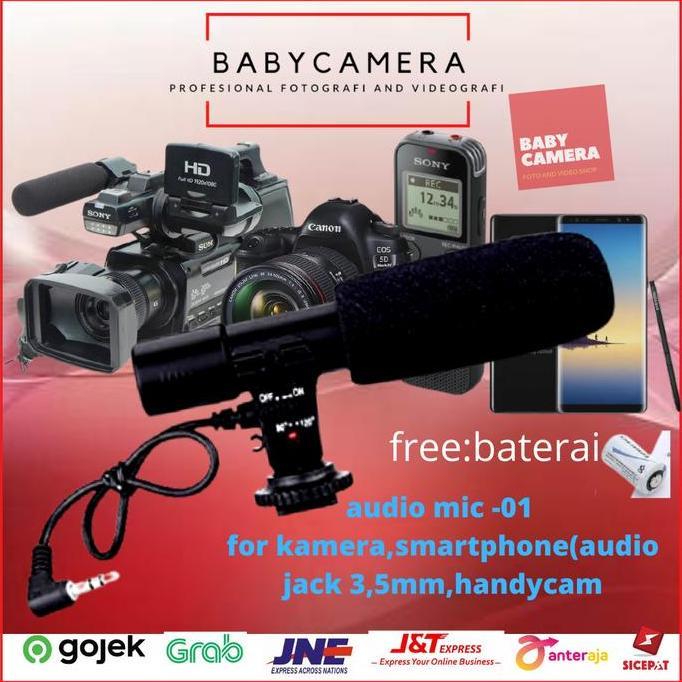 READY Microphone External mic luminoz untuk Kamera,Handphone,handycam,laptop