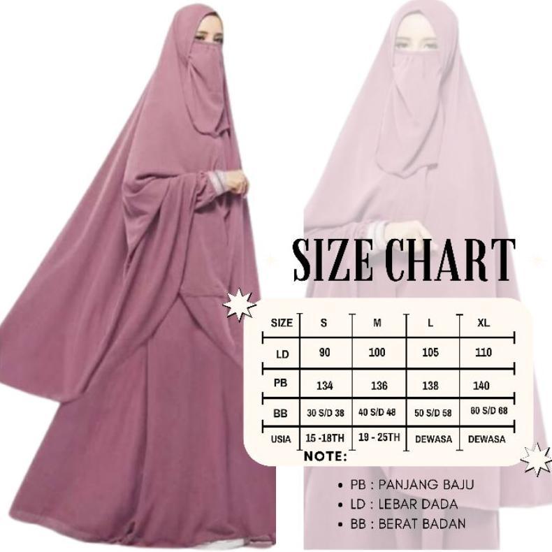 PAKET HEMAT Gamis Marwah Syari Set Cadar /Gamis Syari Set Hijab/Gamis Set Cadar Jumbo/Gamis Set Hija