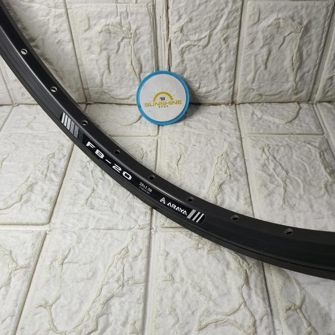 Ready Velg Rims 20 ARAYA FB20 Murni ETRTO 406 Lubang 32H Double Wall Brake Line Valve AV Sepeda Lipa
