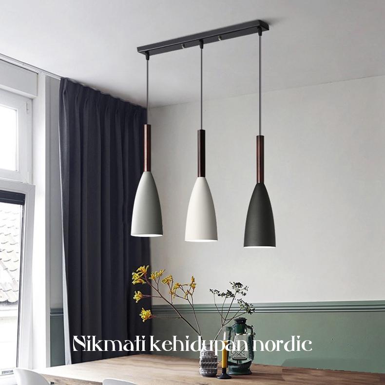 Limited Lampu Gantung Minimalis Modern Nordik Desain Simpel Dan Minimalis 3 In 1 Lampu Gantung Dekor