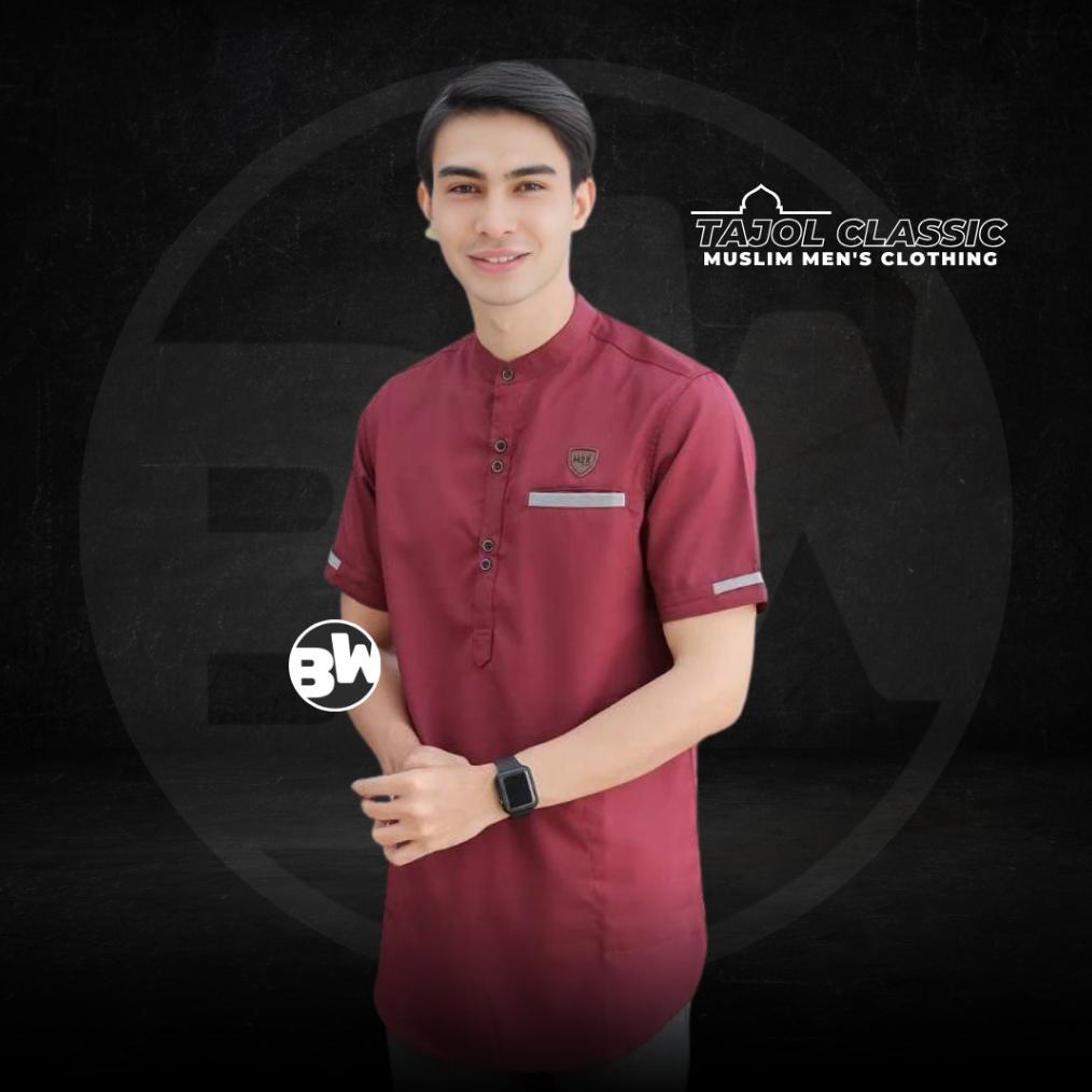 OFFICIAL BAJU KOKO KURTA DEWASA LENGAN PENDEK ELEGAN MATERIAL TOYOBO ADEM SERAP KERINGAT BATIK WILDA