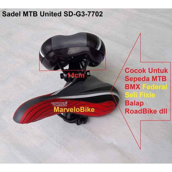 Ready Sadel Jok Sepeda MTB BMX Seli Fixie Balap RoadBike United SD-7702