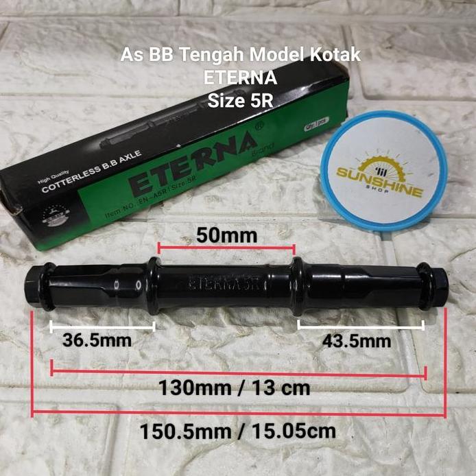 Ready As Tengah BB Kotak ETERNA 5R Axle Mur Samping Untuk Crank Sepeda MTB Federal Lipat Seli CTB