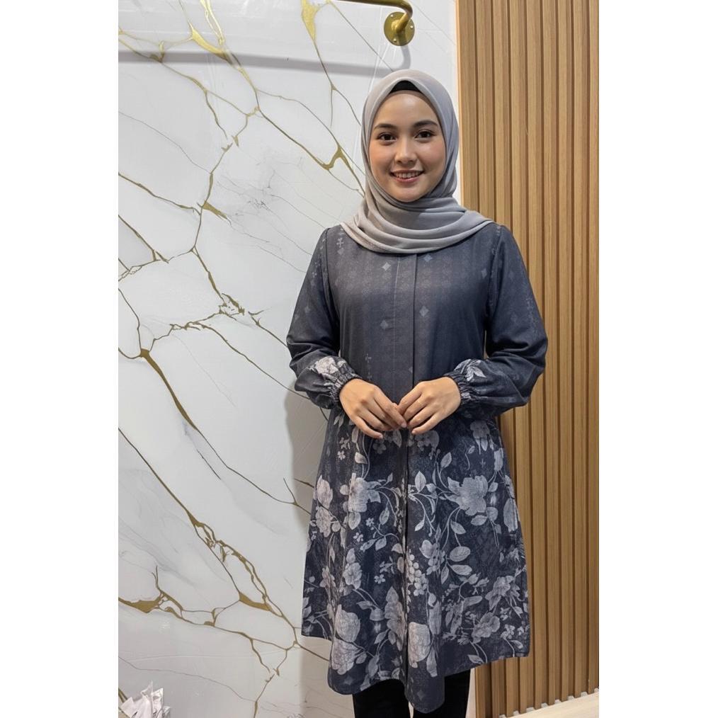 MURAH Aluna Tunik Muslim Wanita/ Atasan Tunik wanita lengan panjang/ Bahan Snowy