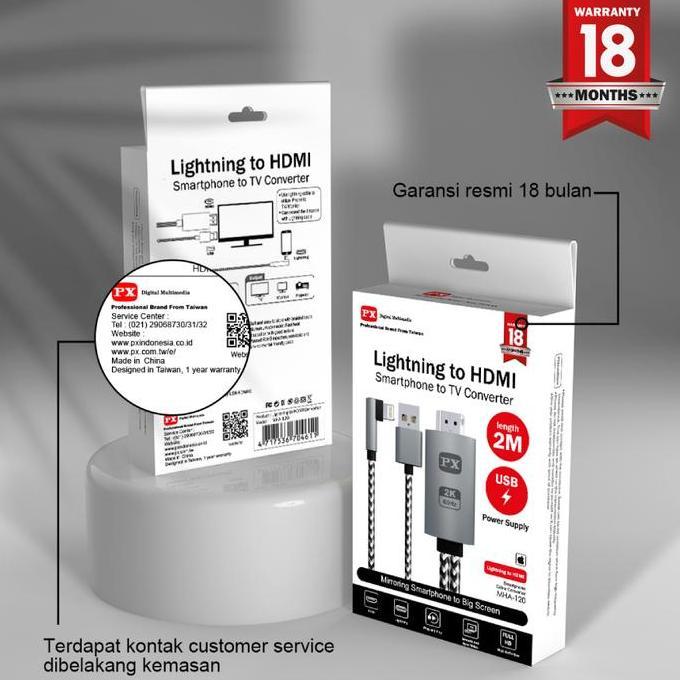 READY Kabel HDMI Lightning HDMI Dongle MHL Mirroring Cable 4K Anycast Dongle Miracast Mirascreen Ezc