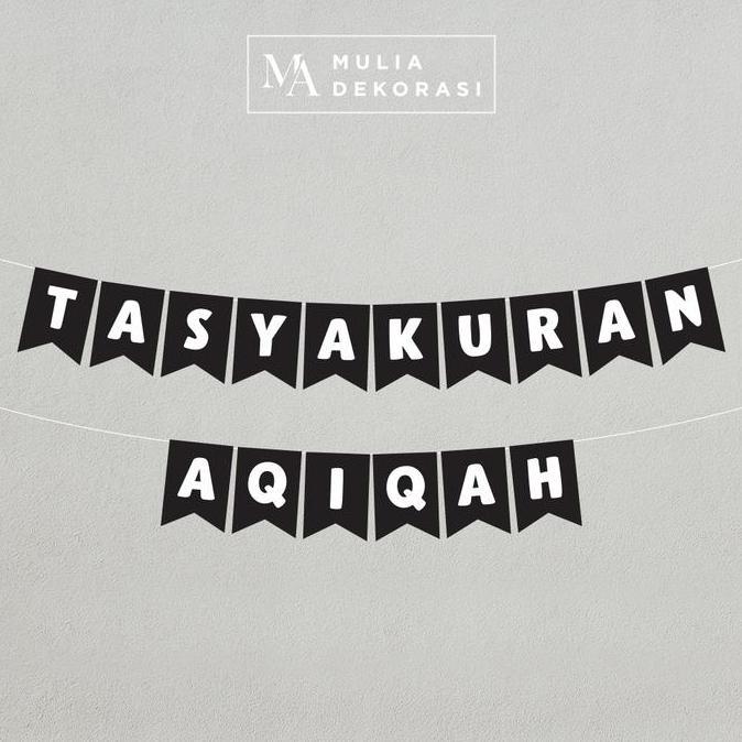 Ready  Bunting Flag Polos Dekorasi Gantung Banner Tedak Siten Tasyakuran 7 4 Bulanan Aqiqah