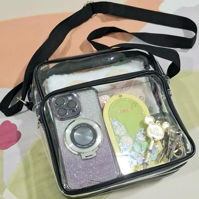 New  Tas Selempang Cantik  PVC Transparan Acara Konser Artis KPOP Sling PVC Bag Kekinian Populer