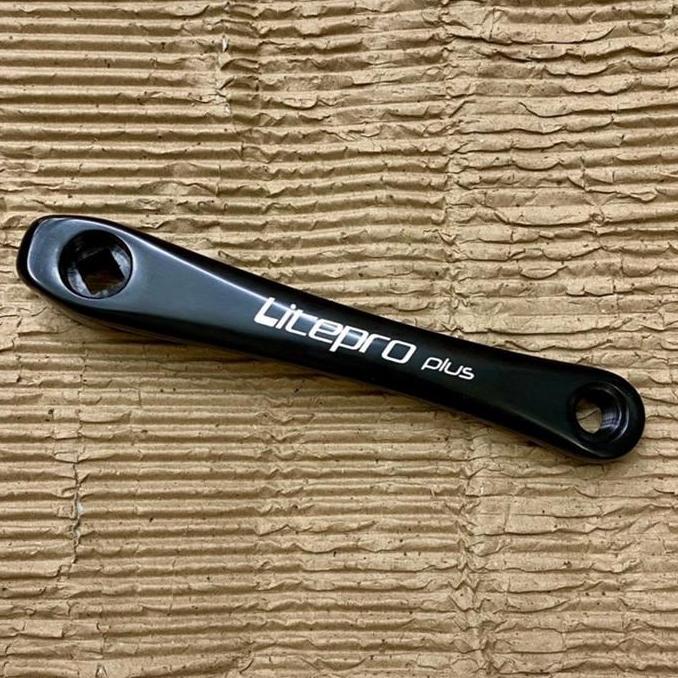 Ready Crank Arm LITEPRO PLUS Emboss P 130BCD 170mm Warna Hitam