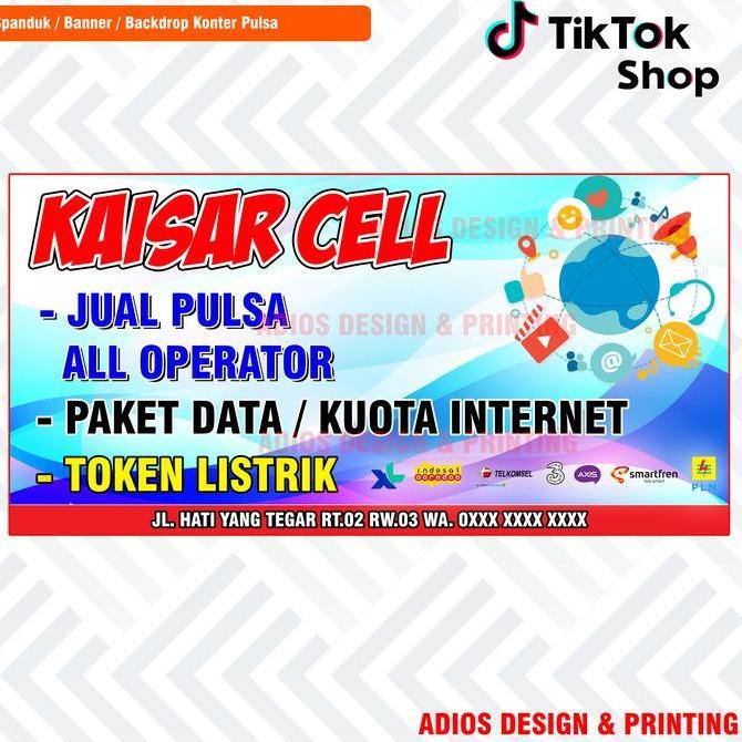 Ready  Banner Spanduk Jual Pulsa Ukuran Variasi