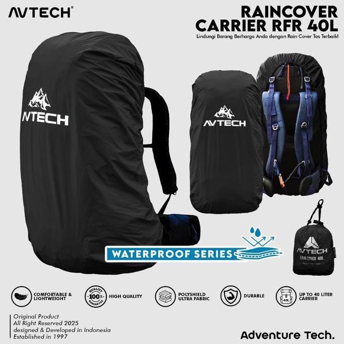 AVTECH - Rain Cover Bag Waterproof Pelindung Tas Anti Air 40-50 Liter - COVER CARRIER 40