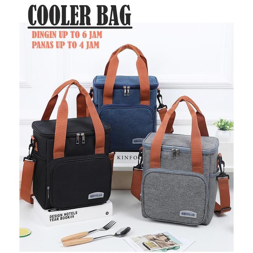 Lansungkirim- Cooler Bag Tempat Bekal Lunch Box Bag Tas Pendingin Tas Es Krim