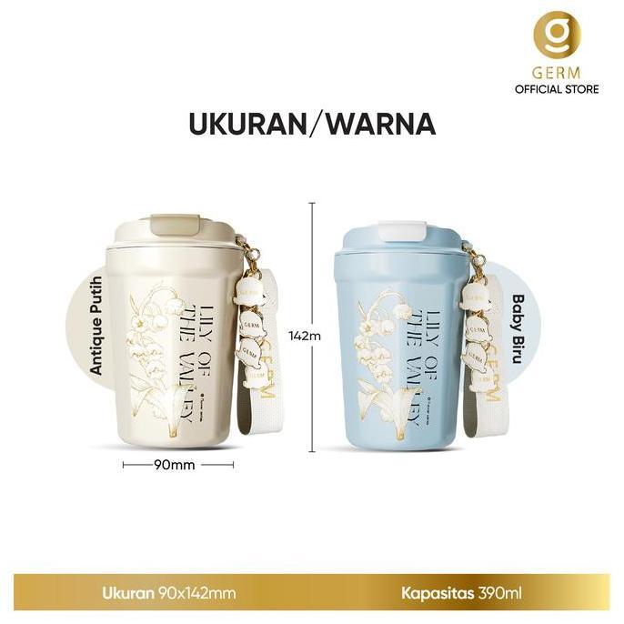 Lansungkirim- Germ K32 Vacuum Termos Cup S31603 Baja Tahan Karat Portabel With Liontin Dekoratif 390
