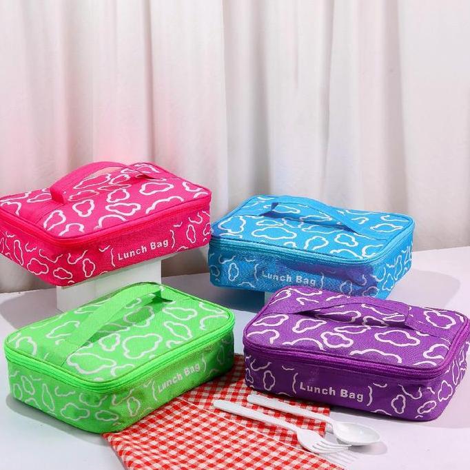 Lansungkirim- Tas Bekal Set Kotak Makan Sendok Garpu Tas Bekal Anak Laki Laki Astronot