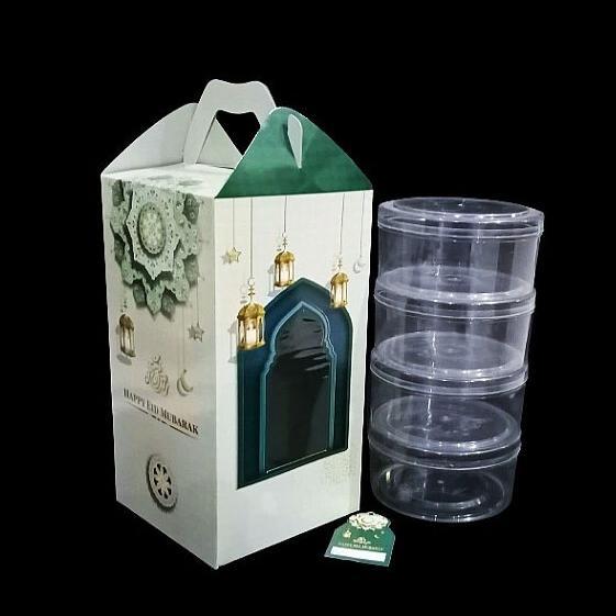 (10 PCS) GIFT BOX DUS ISI 4 TOPLES 500GR DUS LEBARAN KOTAK KUE KERING PACAKAGING HAMPERS PARCEL IDUL
