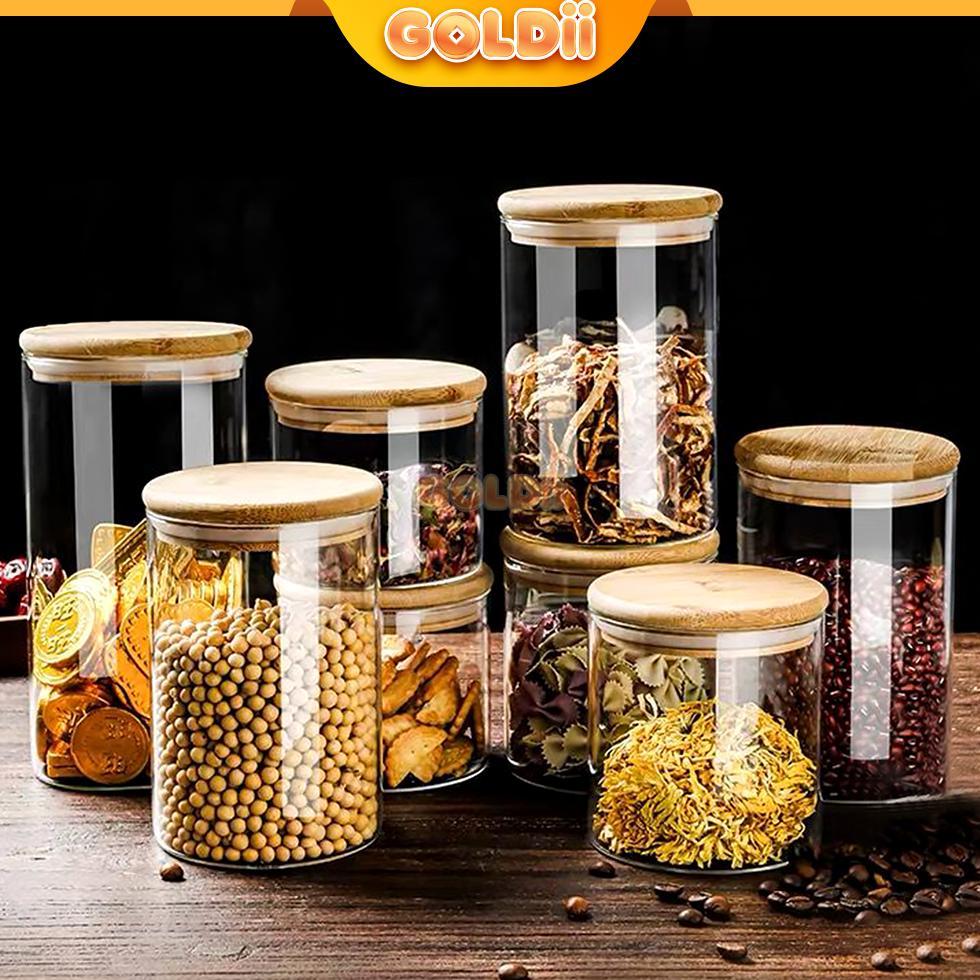 GOLDII - TOPLES AESTHETIC KACA KEDAP UDARA ANTI MLEMPEM 1 SET 4 PCS TOPLES BUMBU TOPLES LEBARAN