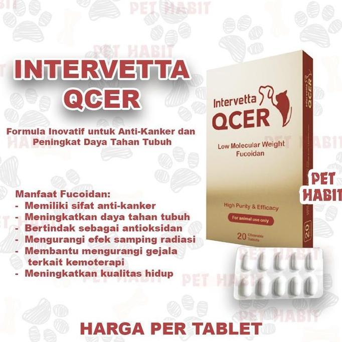 QCER Intervetta Fucoidan Obat Anti Kanker & Tumor Cancer untuk Anjing Kucing murah