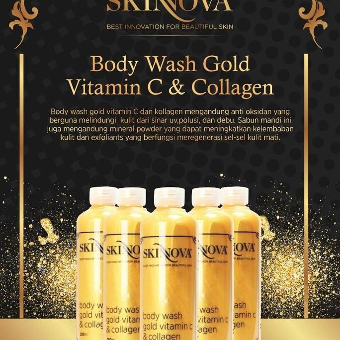 Fupp- Skinnova Body Wash Gold Vitamin C & Collagen Skinova 250 Ml