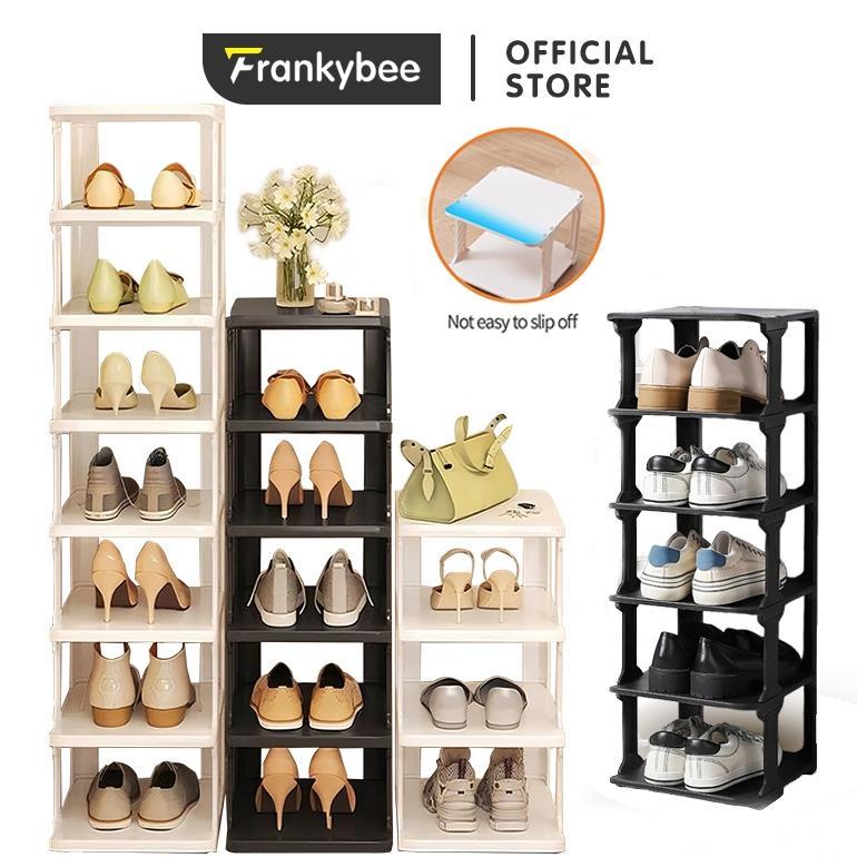 Murah Frankybee Rak Sepatu Susun Tertutup Rak Sepatu Aesthetic Susun Plastik Rak Sepatu Minimalis Ra