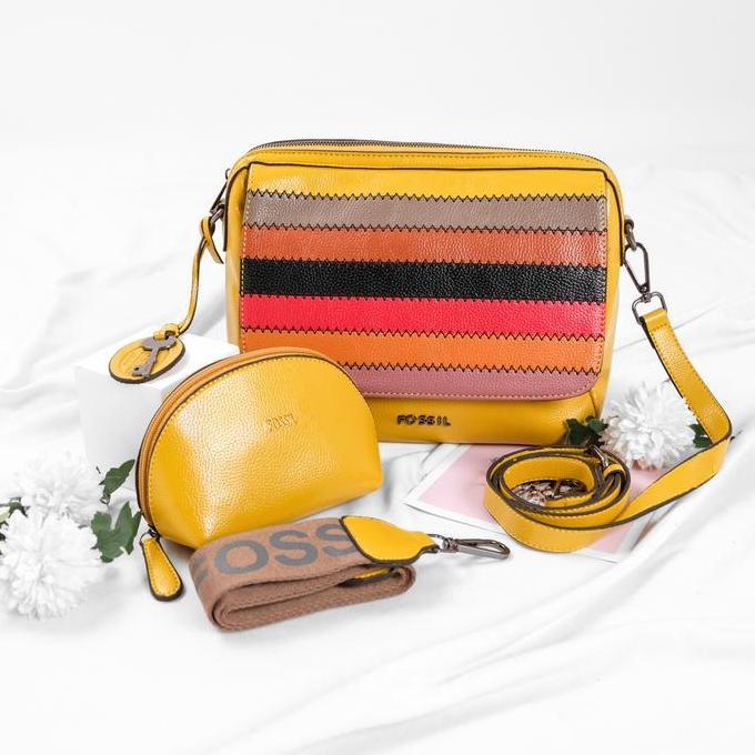 TAS FOSSIL SLEMPANG WANITA RAINBOW 3710 murah