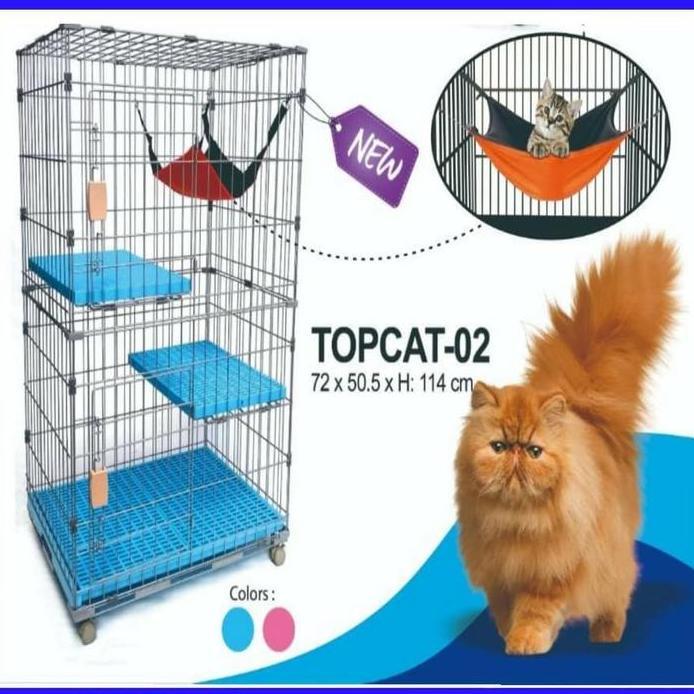 kandang kucing TopCat-02 tingkat / kandang kucing tingkat murah