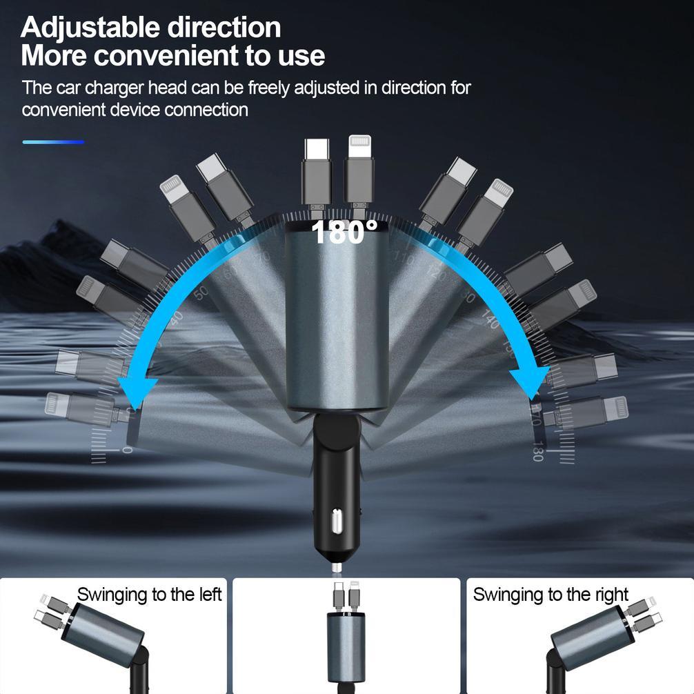 BESTPROMO FURINTAMA CAR CHARGER MOBIL 4 IN 1 PORT USB IOS ANDROID 120W